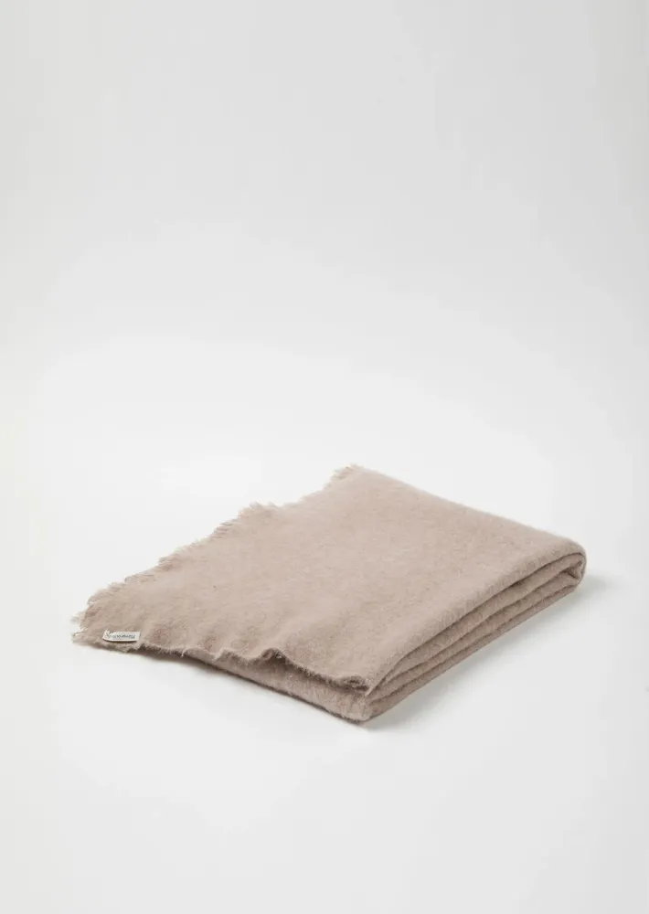 Plaids - SOFT FELTED CASHMERE BLANKET - MIRROR IN THE SKY CASHMERE