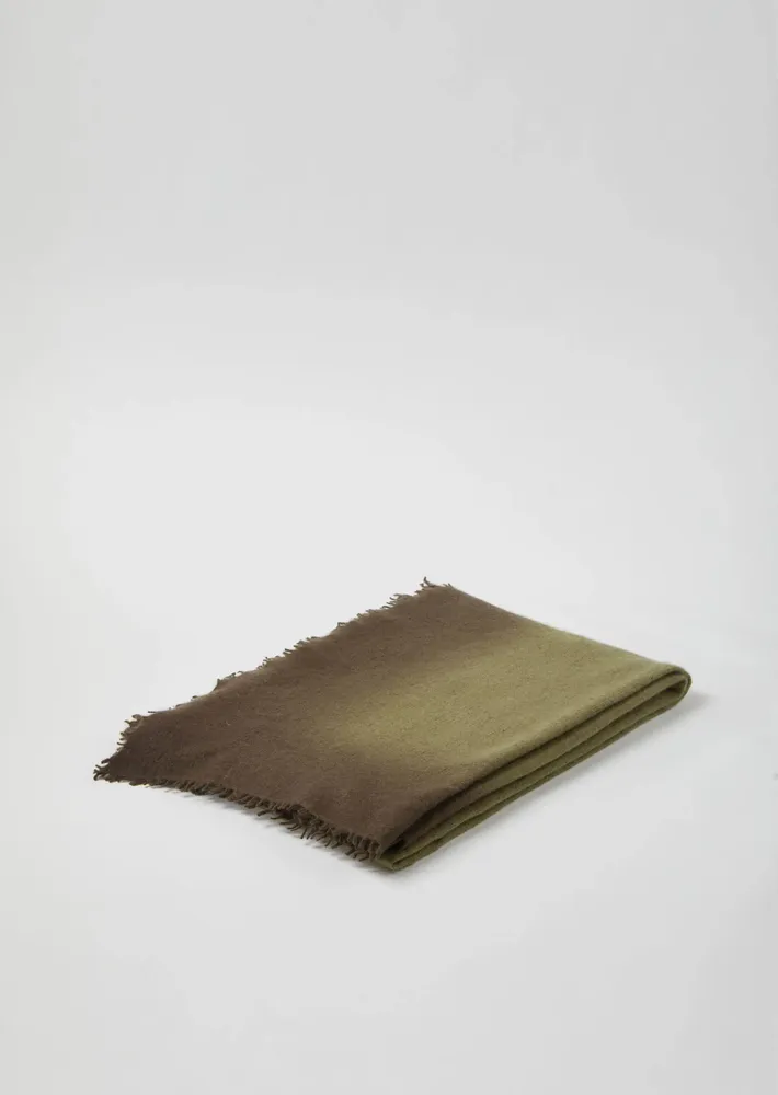 Throw blankets - OPEN KNITTED THROW DIP DYE - MIRROR IN THE SKY CASHMERE