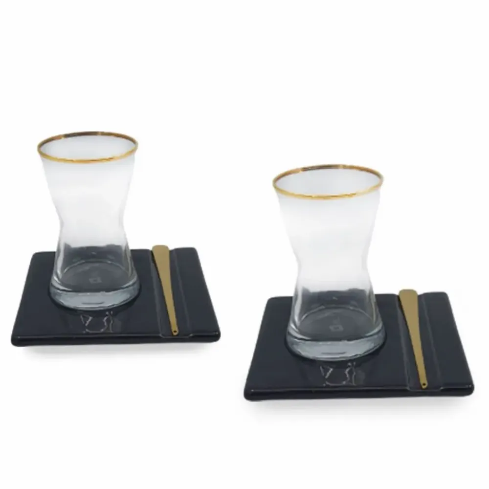 Tea and coffee accessories - Superb Tea Glass Set For 2 (6 Pcs) - ANATOLI