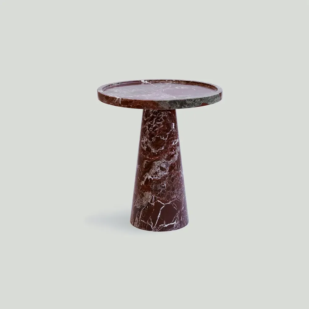 Coffee tables - ROSSO LEVANTO CONE SIDE TABLE - KIWANO CONCEPT