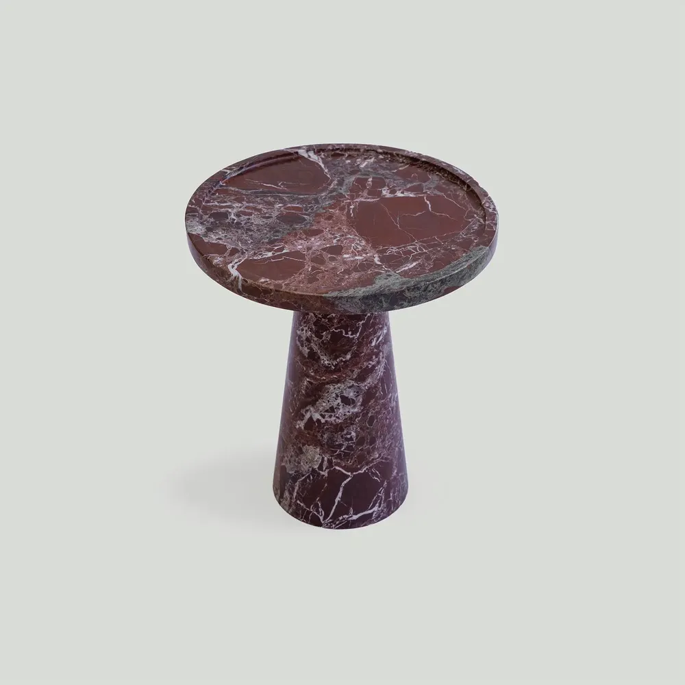 Coffee tables - ROSSO LEVANTO CONE SIDE TABLE - KIWANO CONCEPT