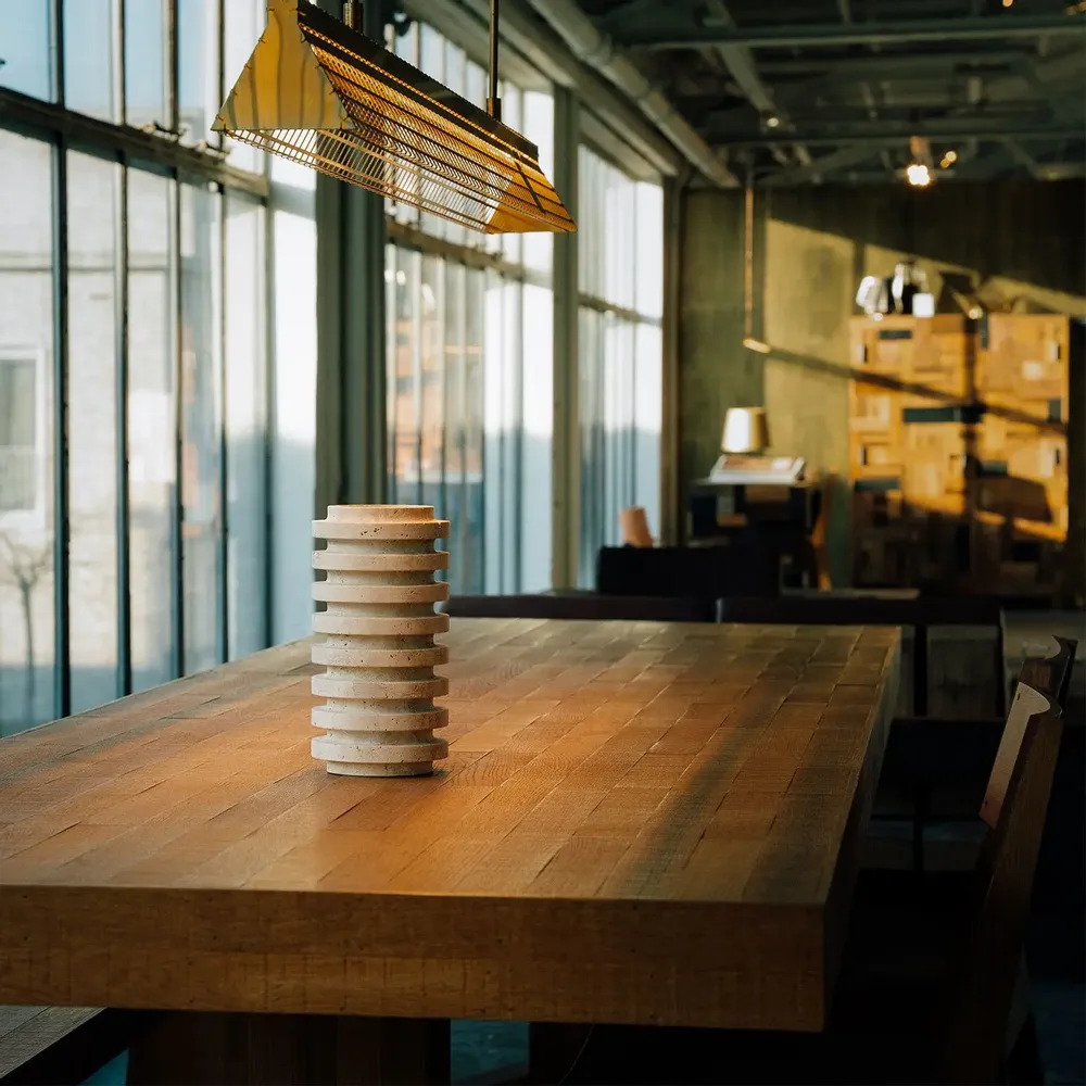 Vases - TRAVERTINE LAYER VASE - KIWANO CONCEPT