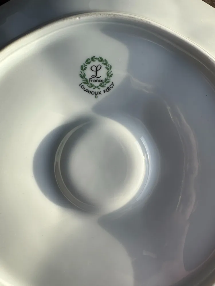 Assiettes de réception - Lot de 8 assiettes à huîtres ou à compartiment modèle aquatique Lourio - OFFICE OBJETS