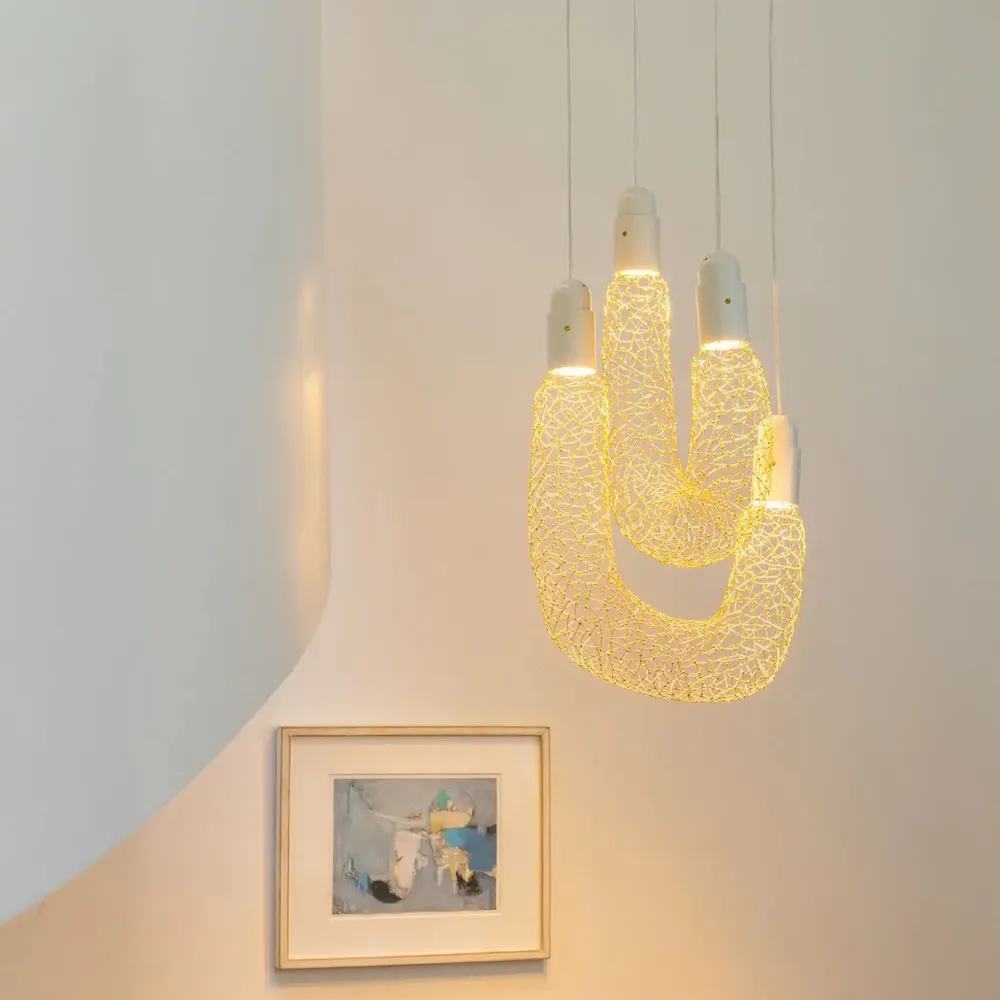 Plafonniers - FIRMAMENT 2 – Suspension Sculpturale en Métal Façonné à la Main - ANGO