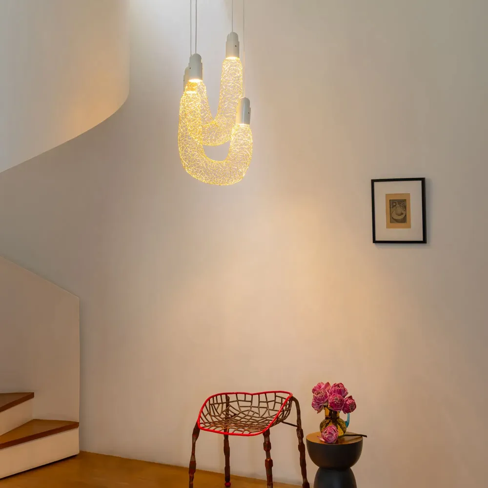 Plafonniers - FIRMAMENT 2 – Suspension Sculpturale en Métal Façonné à la Main - ANGO