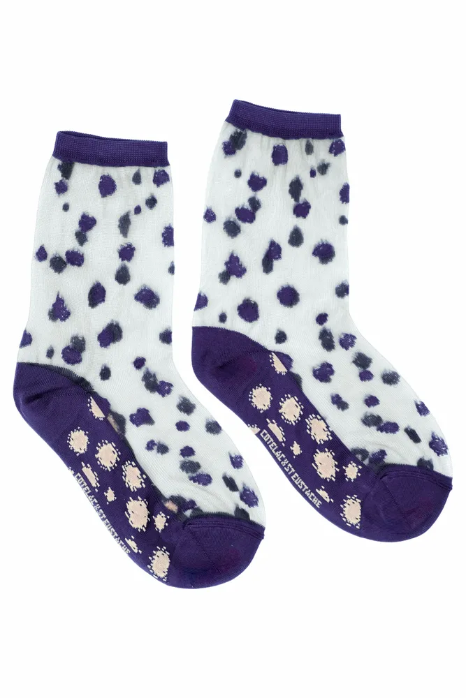 Gifts - Elats Myrtille 39-41 : Women’s sheer dotted socks - ATELIER ST EUSTACHE