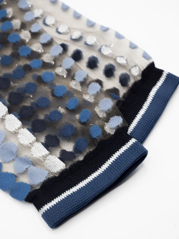 Cadeaux - Vetrata Bleue 39-41 : Chaussettes transparentes pois femme - ATELIER ST EUSTACHE