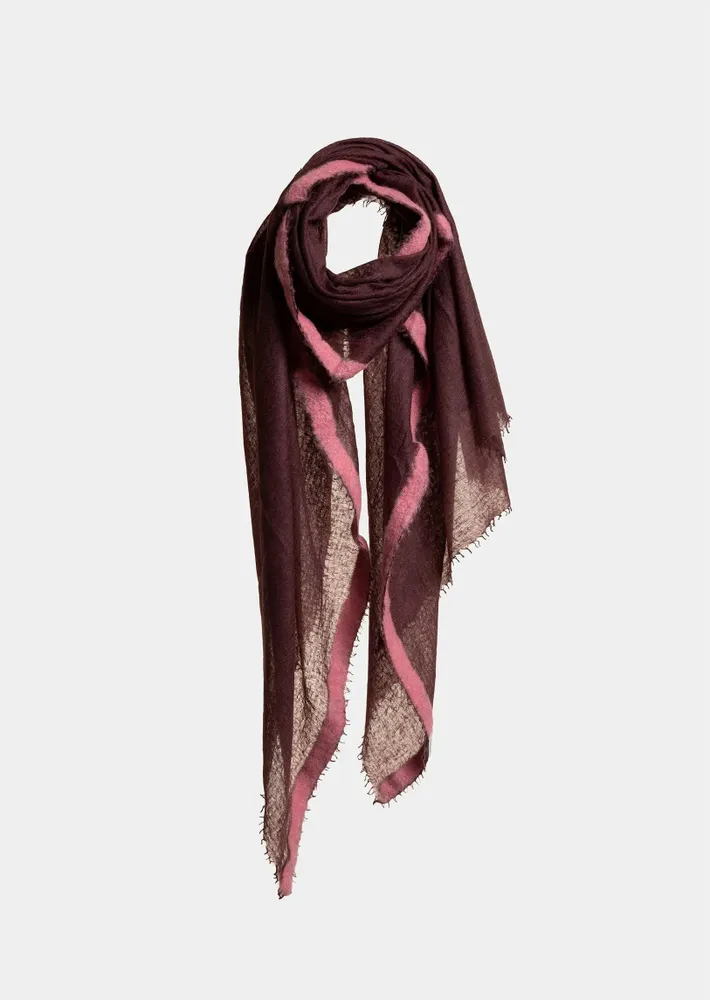 Scarves - GRAN SOUFFLE SEMI FELTED W/FELTING BORDERS - MIRROR IN THE SKY CASHMERE