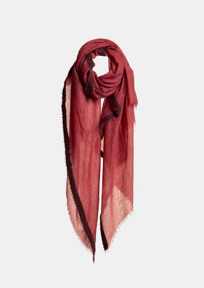 Scarves - GRAN SOUFFLE SEMI FELTED W/FELTING BORDERS - MIRROR IN THE SKY CASHMERE