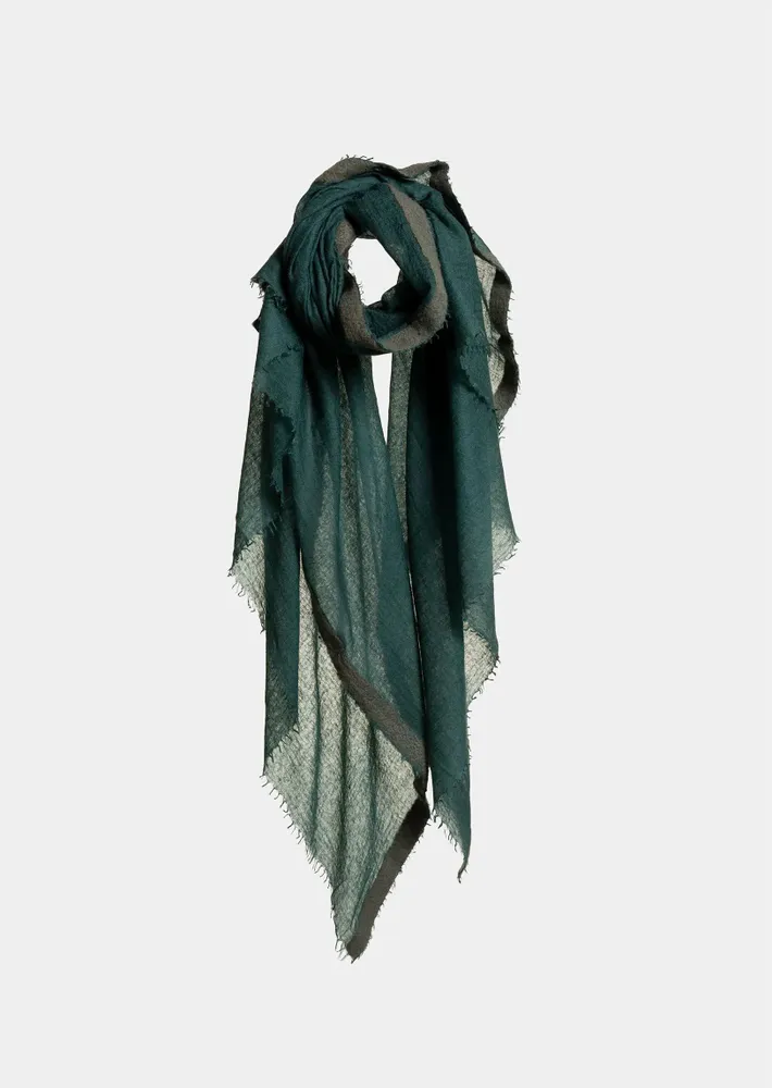 Scarves - GRAN SOUFFLE SEMI FELTED W/FELTING BORDERS - MIRROR IN THE SKY CASHMERE