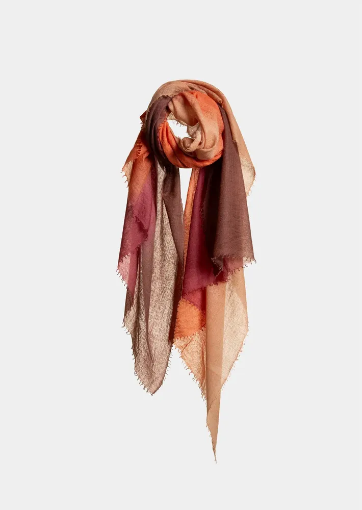 Scarves - SOUFFLE SEMI FELTED DEGRADEE - MIRROR IN THE SKY CASHMERE