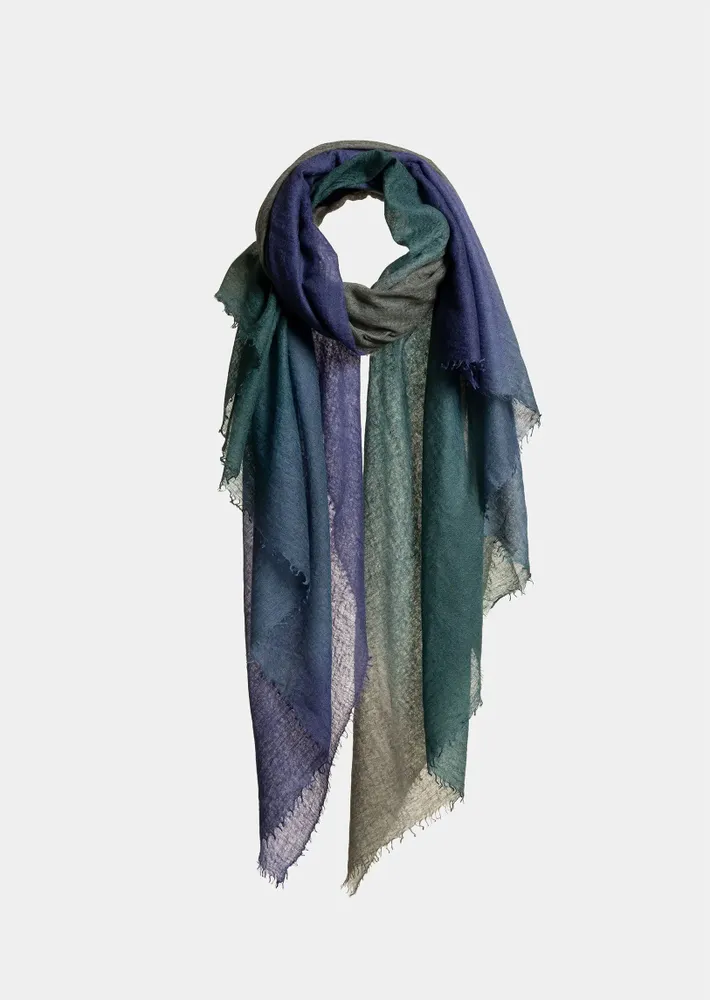Scarves - SOUFFLE SEMI FELTED DEGRADEE - MIRROR IN THE SKY CASHMERE