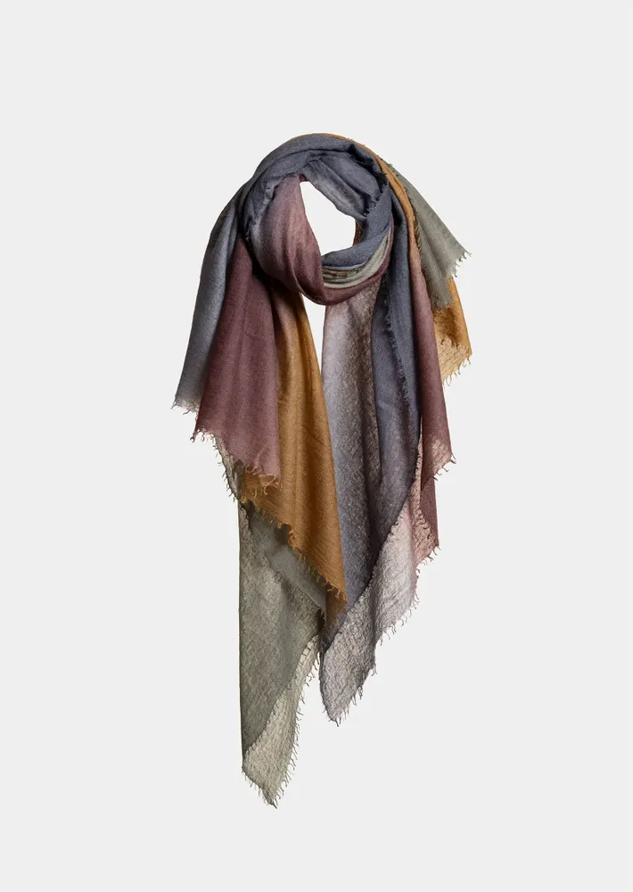 Scarves - SOUFFLE SEMI FELTED DEGRADEE - MIRROR IN THE SKY CASHMERE