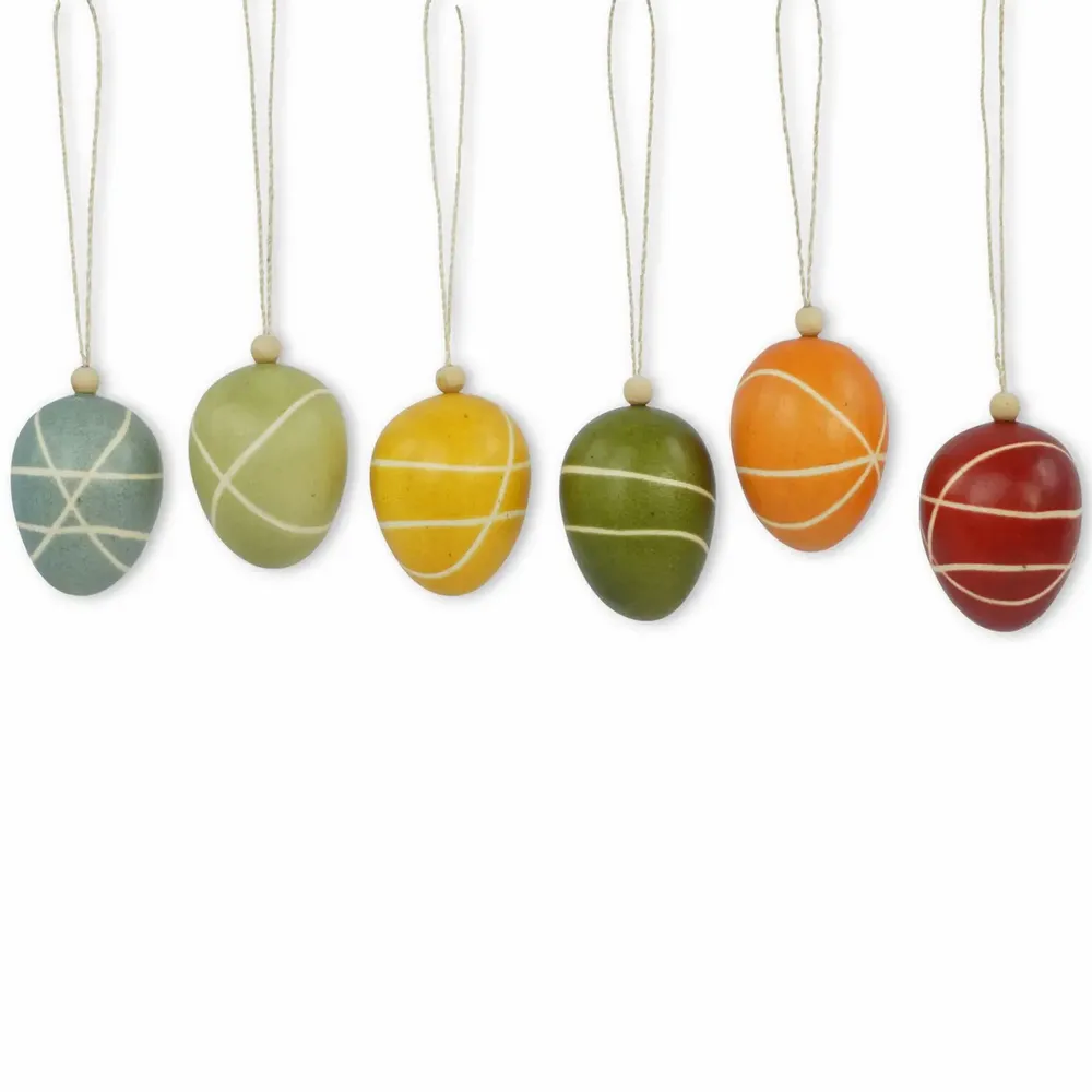 Decorative objects - Easter eggs with criss cross pattern - KINTA