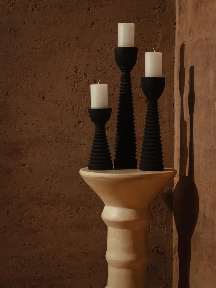 Bougeoirs et photophores  - Bougeoirs trio Raven - LOULE INTERIEUR