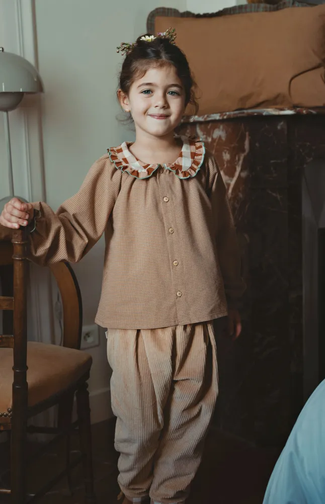 Mode enfantine - Blouse charlotte petit vichy - LILINOA