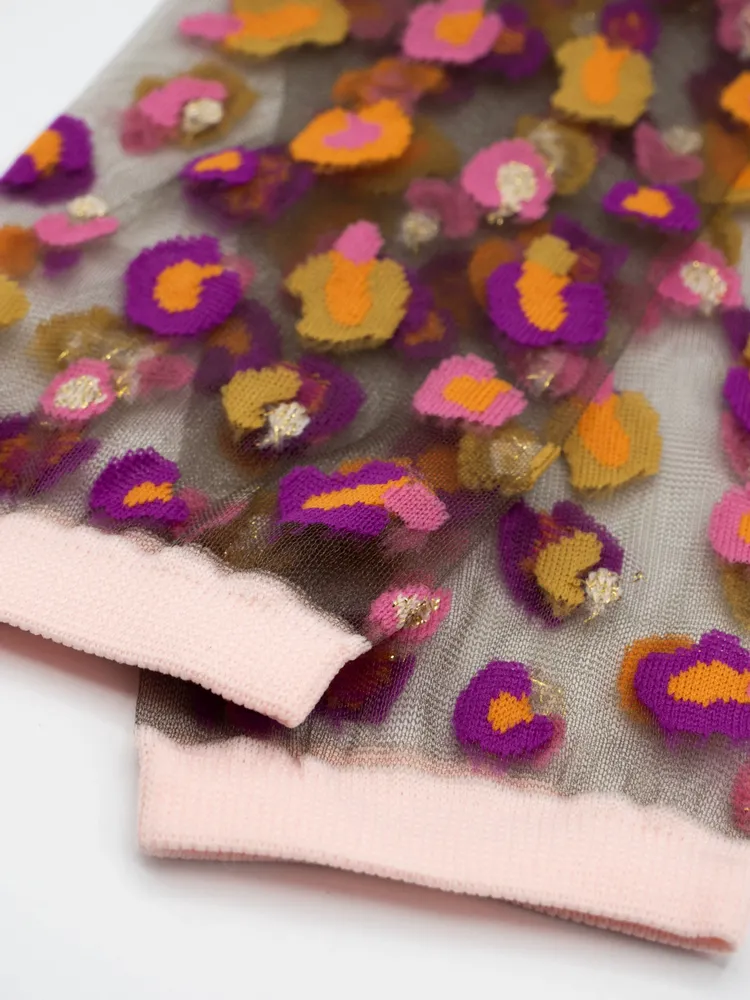 Cadeaux - Horseshoe Bend Crème 39-41 : Chaussettes transparentes léopard doré - ATELIER ST EUSTACHE