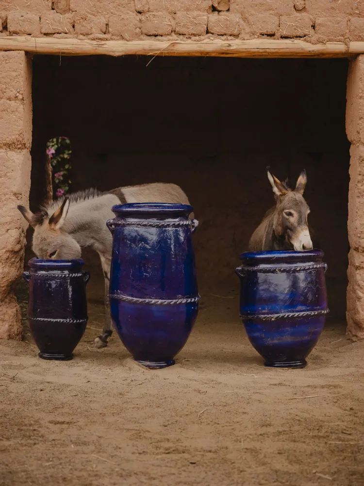 Carafes - Jarre Tamegroute bleu - LOULE INTERIEUR