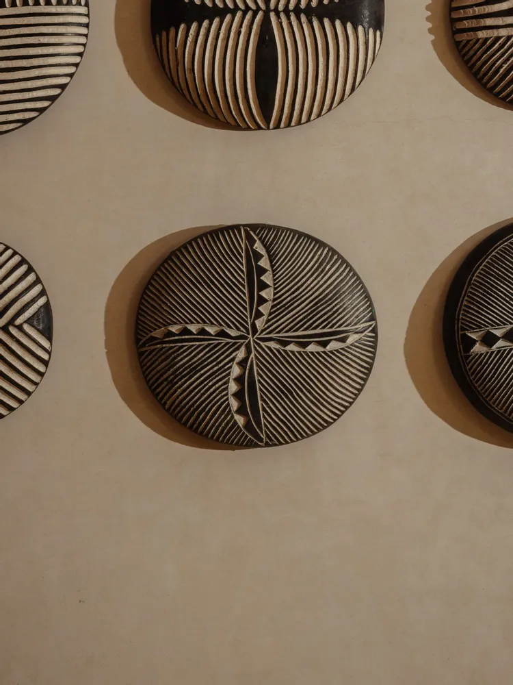 Autres décorations murales - Bouclier Kazar - 40cm, Modèle 2 - LOULE INTERIEUR