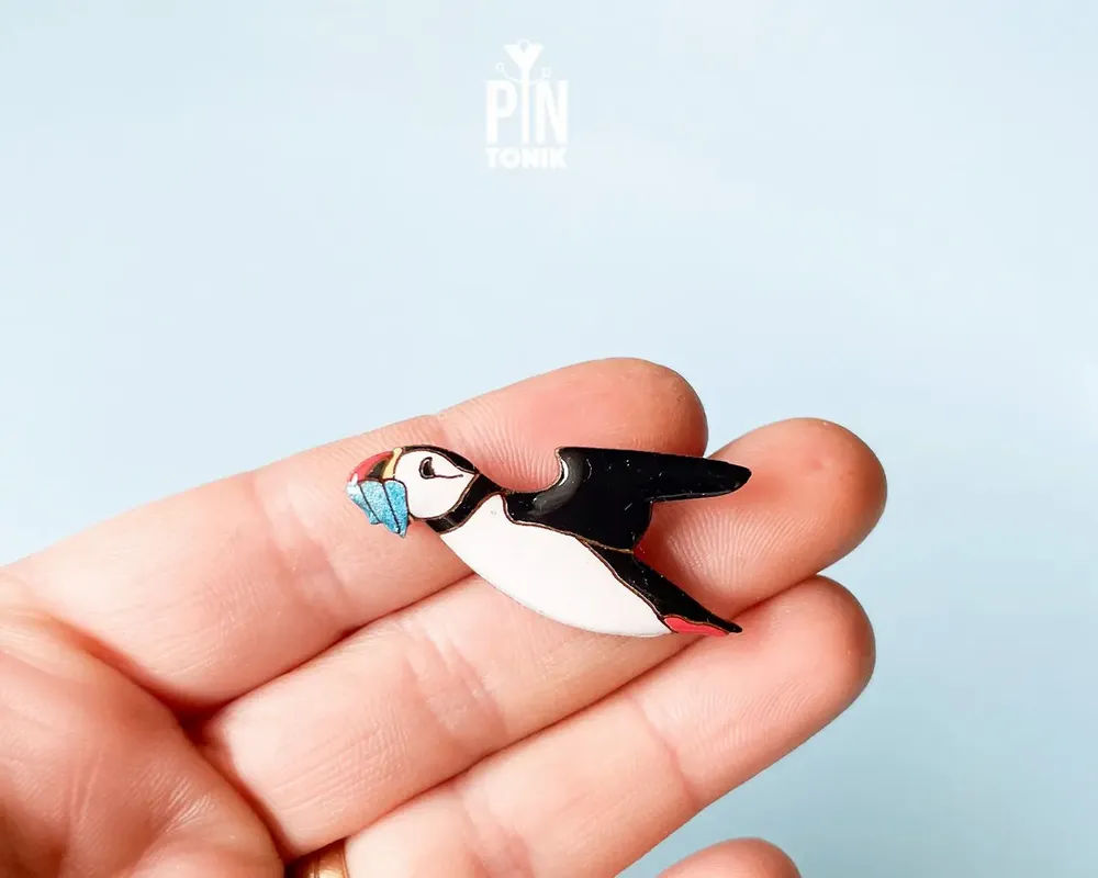 Broches - Broche en forme de macareux volant - PINTONIK