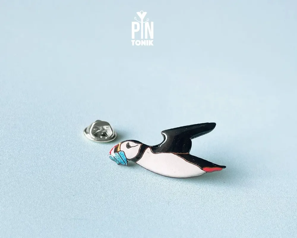 Broches - Broche en forme de macareux volant - PINTONIK