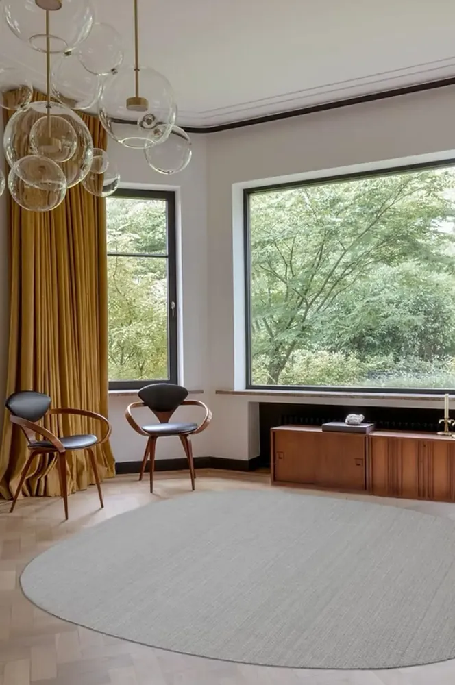 Design textile et surface - Tapis Mirage Blanc en laine et soie - COCONO