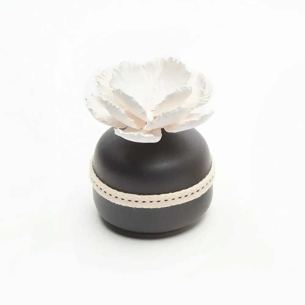 Décorations florales - Diffuseur de parfum en céramique avec fleur pivoine en porcelaine ANOQ - ANOQ