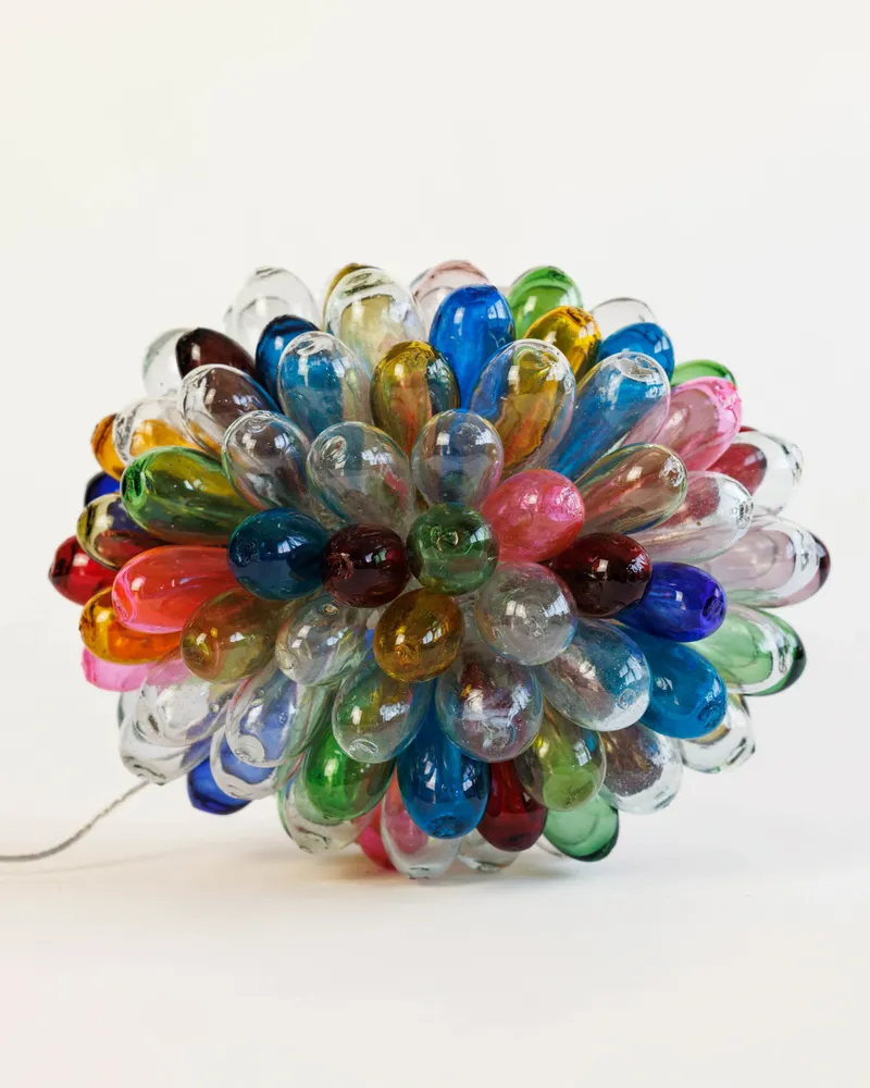 Suspensions - Lampe Grappe - lampe syrienne en verre recyclé - ATELIER LÉTHÉ