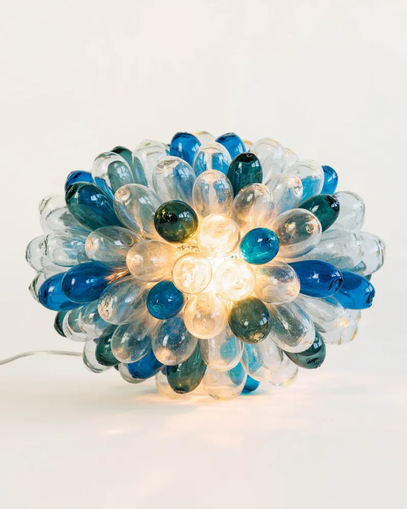 Suspensions - Lampe Grappe - lampe syrienne en verre recyclé - ATELIER LÉTHÉ