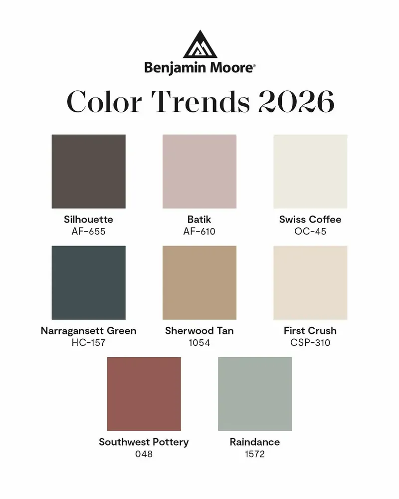 Peintures et vernis - Couleur de l'année et tendances en matière de couleurs 2026" de Benjam - BENJAMIN MOORE