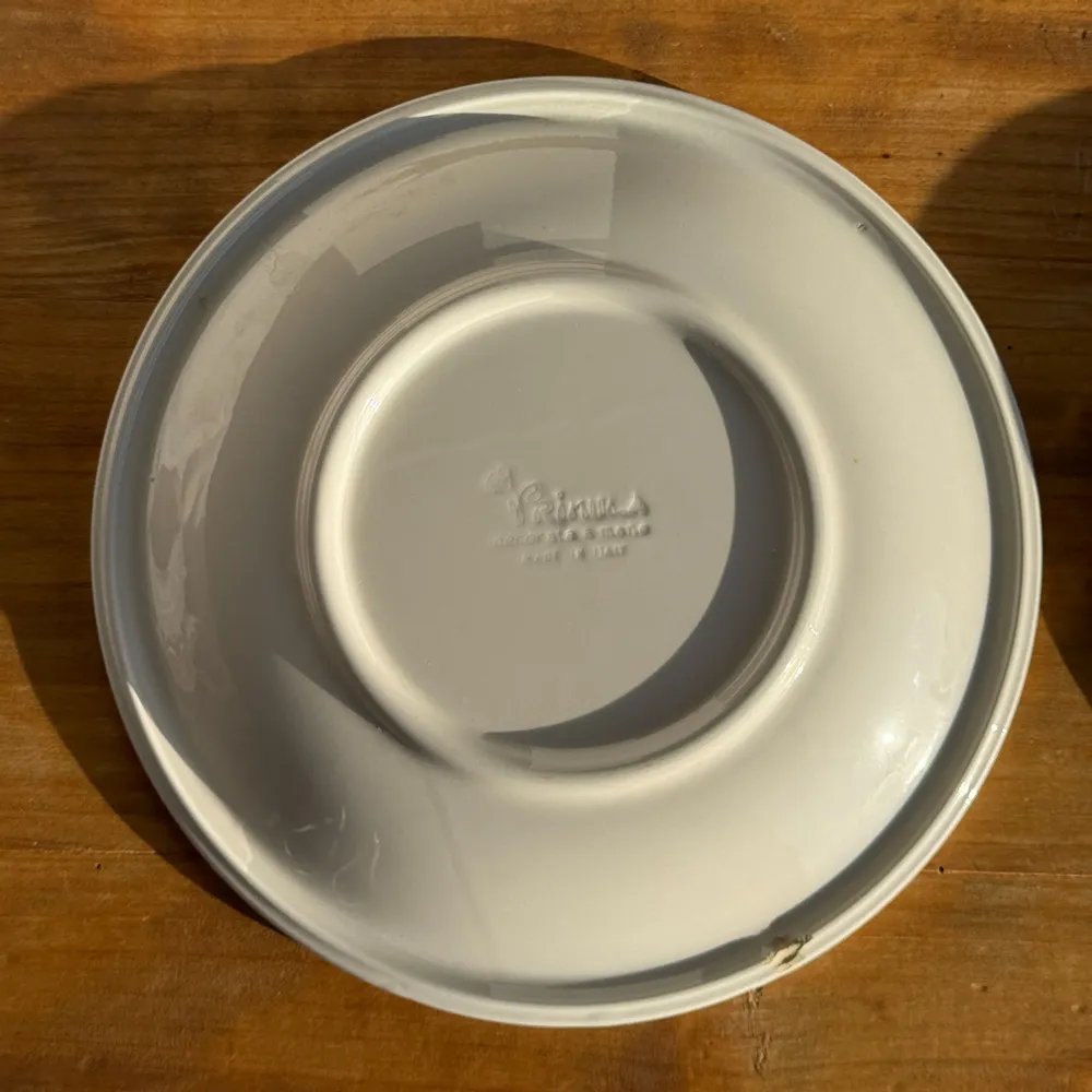 Everyday plates - Set of 2 large Italian plates with sparkle red border green yellow bl - OFFICE OBJETS