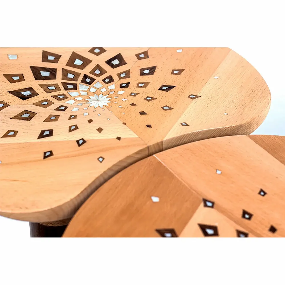 Autres tables  - Harmonic - Table - Bois de Hêtre et Noyer avec Nacre - DAMJ