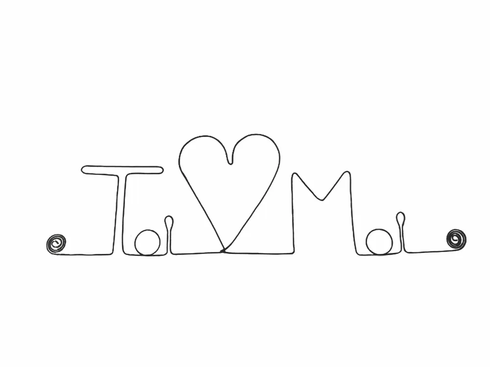 Other wall decoration - Wire decoration\" You ♥ ︎ Me\” - Valentine's Day - BIJOUX DE MUR