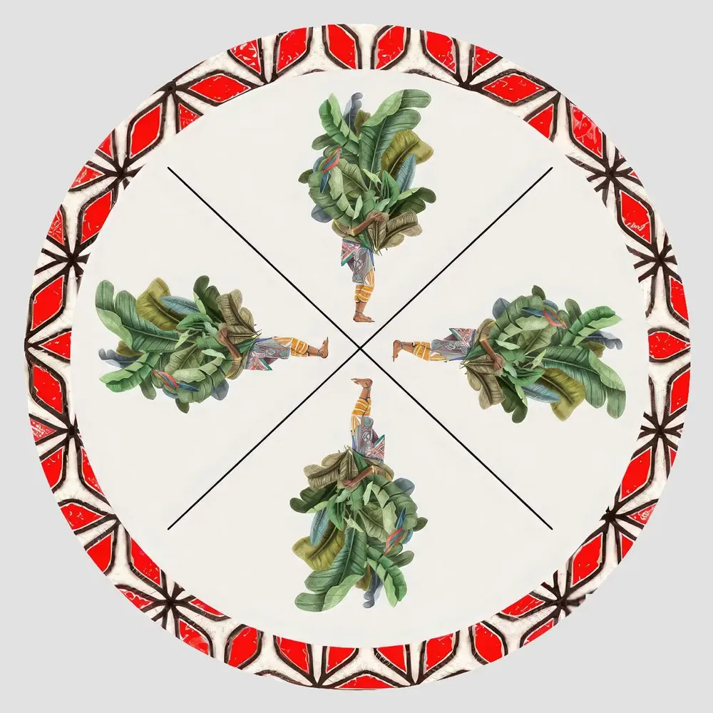 Sets de table - Sets de table - Leaf man Sottopiatto Rotondo - #01 - FURIA LIVING