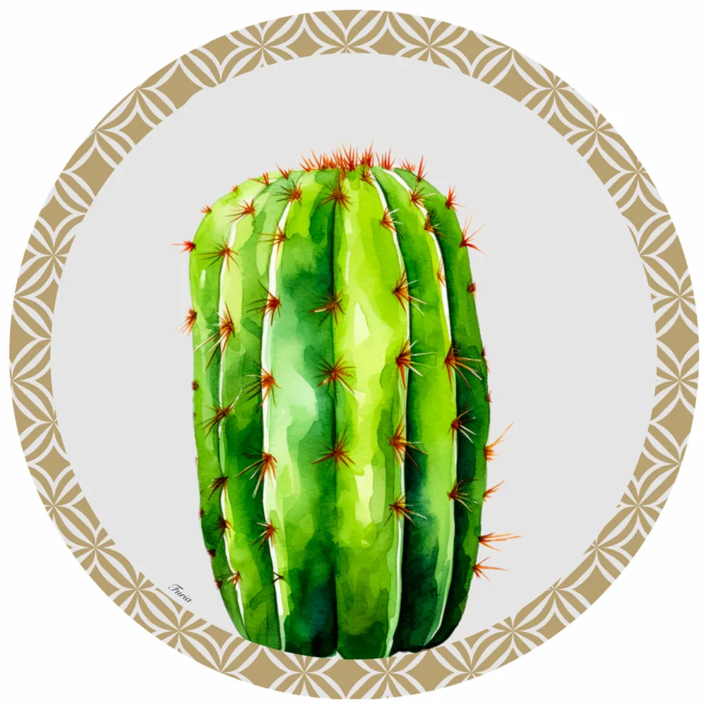 Sets de table - Sets de table - piante grasse sottopiatto rotondo - #02 - FURIA LIVING