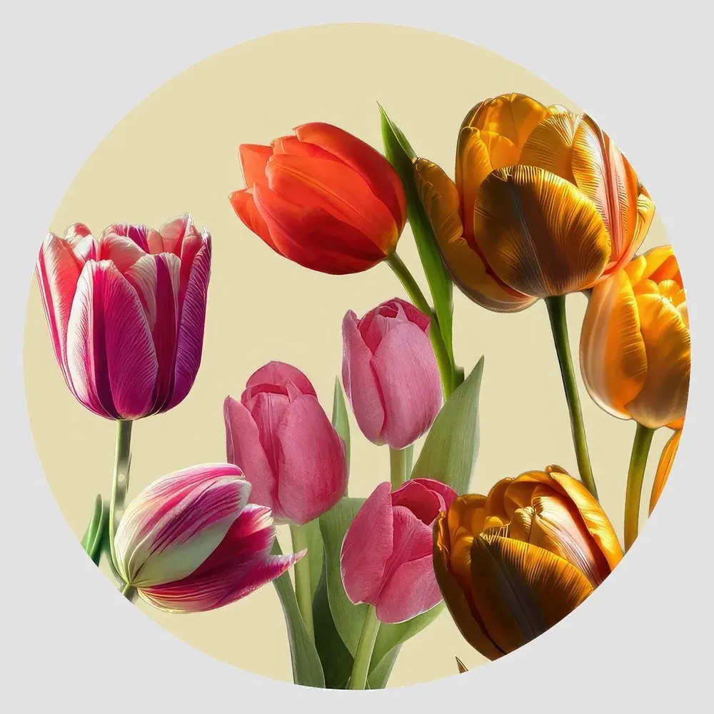 Table mat - Coasters - Tulipano Sottobicchiere Rotondo - #03 - FURIA LIVING