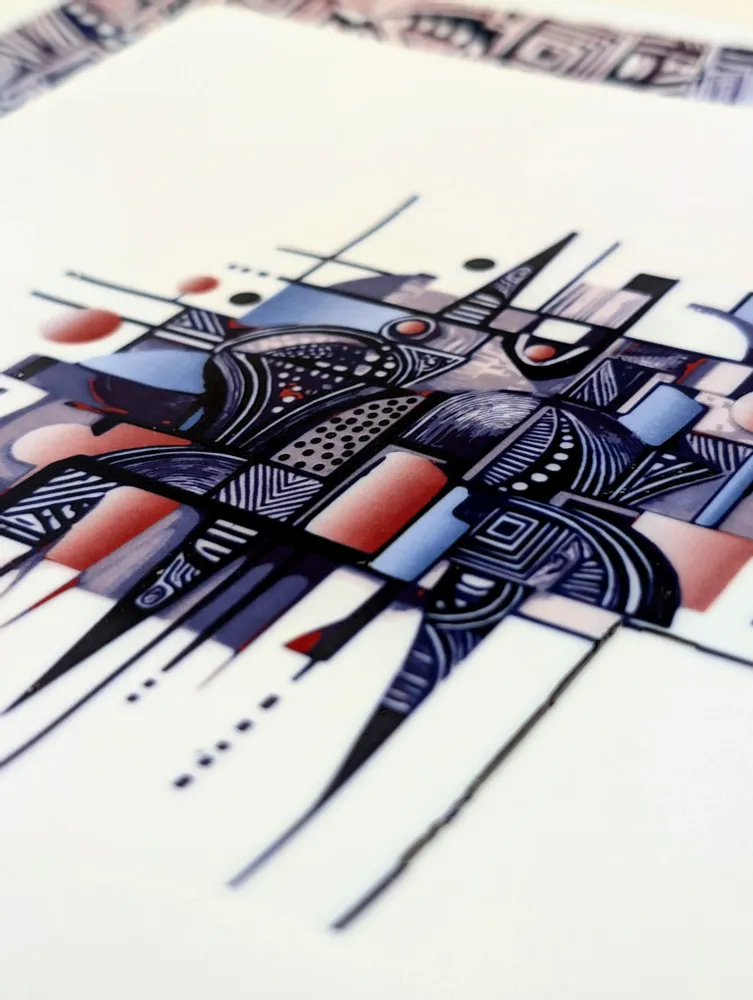 Gifts - Exclusive Set: 6 Customizable Square Porcelain Plates, Unique 'Artist KHA 1' Ethnic Pattern – Bespoke African Elegance - KEMI HOME ART