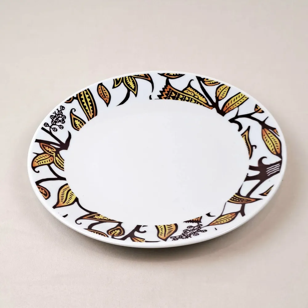 Gifts - Customizable Porcelain Plate Set - Unique Makaïva WAX Pattern - French Craftsmanship Elegance - KEMI HOME ART