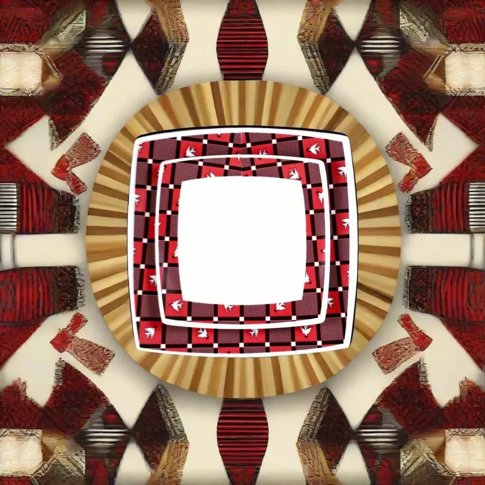 Gifts - Limited Edition: Customizable Set of 6 French Porcelain Plates – Burkina Faso Lwili-Pende Ethnic Pattern - KEMI HOME ART