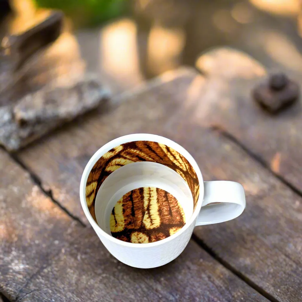 Gifts - Handcrafted French Porcelain Mug: Customizable Dida Pattern - Ethnic Elegance Meets Modernity - KEMI HOME ART