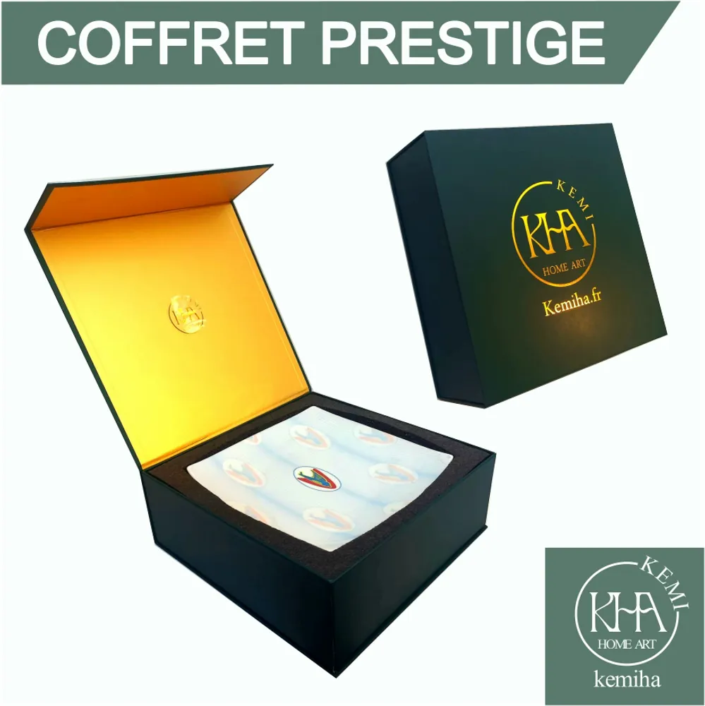 Gifts - Wax Glow: Set of 6 Fine Porcelain Oval Plates – Unique 'Electric Bulb' Motif – Customizable French Craftsmanship - KEMI HOME ART