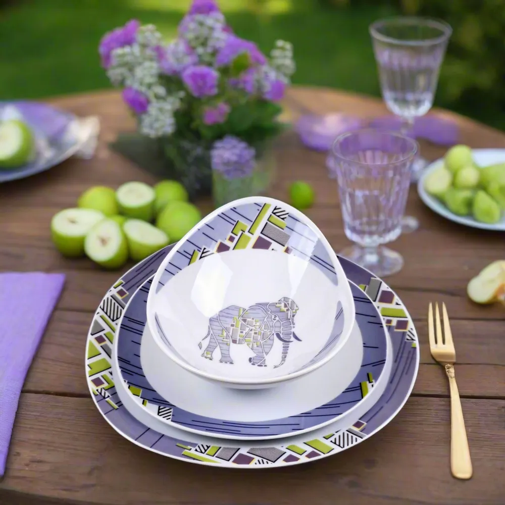 Gifts - Wax 'Apple of Discord' Porcelain Plates – Set of 6 Customizable Pieces, Handcrafted French Manufacturing - KEMI HOME ART