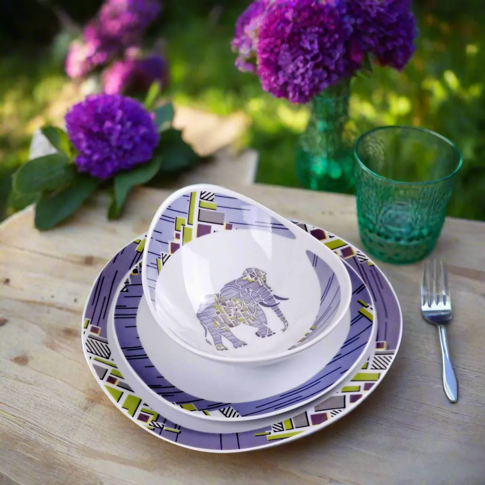 Gifts - Wax 'Apple of Discord' Porcelain Plates – Set of 6 Customizable Pieces, Handcrafted French Manufacturing - KEMI HOME ART