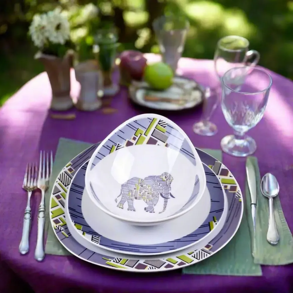 Gifts - Wax 'Apple of Discord' Porcelain Plates – Set of 6 Customizable Pieces, Handcrafted French Manufacturing - KEMI HOME ART