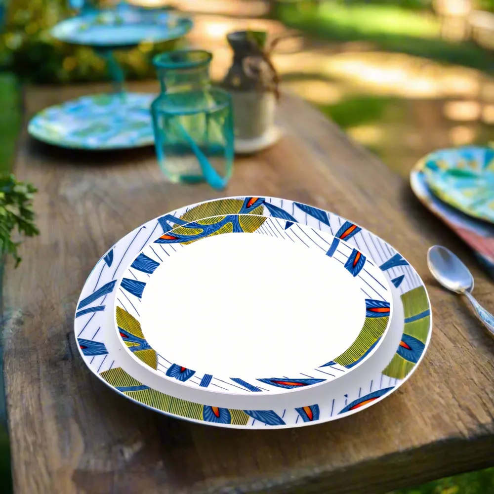 Gifts - Wax 'Apple of Discord' Porcelain Plates – Set of 6 Customizable Pieces, Handcrafted in France - KEMI HOME ART