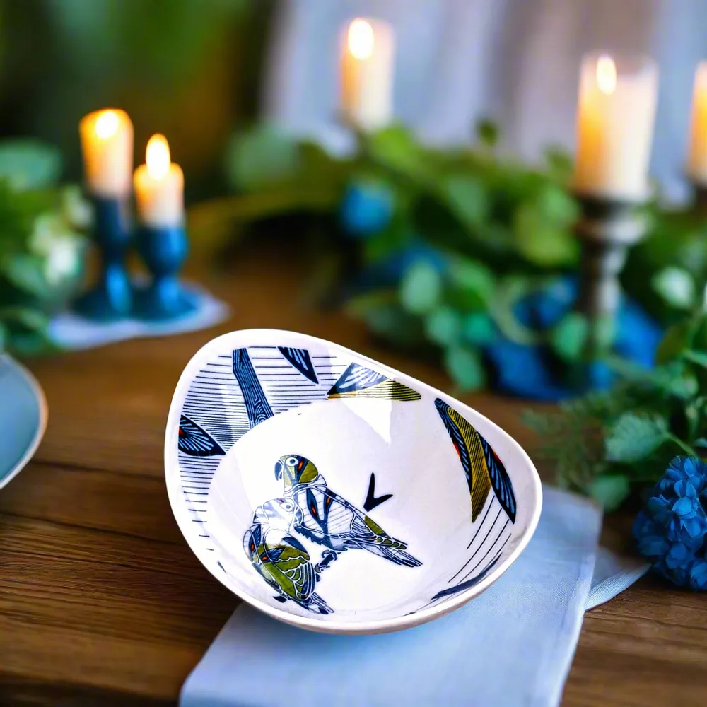 Gifts - Wax 'Apple of Discord' Porcelain Plates – Set of 6 Customizable Pieces, Handcrafted in France - KEMI HOME ART