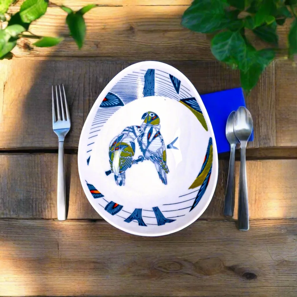 Gifts - Wax 'Apple of Discord' Porcelain Plates – Set of 6 Customizable Pieces, Handcrafted in France - KEMI HOME ART