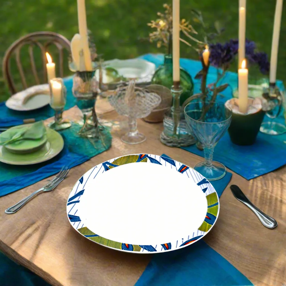 Gifts - Wax 'Apple of Discord' Porcelain Plates – Set of 6 Customizable Pieces, Handcrafted in France - KEMI HOME ART