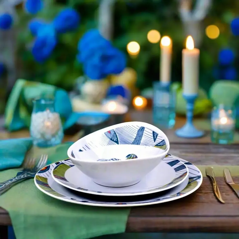 Gifts - Wax 'Apple of Discord' Porcelain Plates – Set of 6 Customizable Pieces, Handcrafted in France - KEMI HOME ART