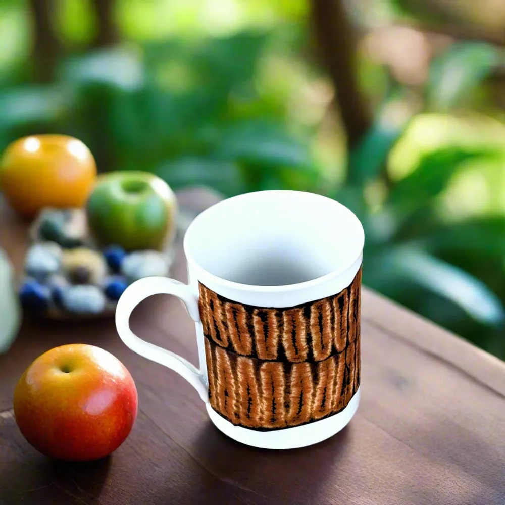 Gifts - Customizable Artisan Mug: A Tribute to Ivory Coast's Dida Patterns in Fine French Porcelain - KEMI HOME ART